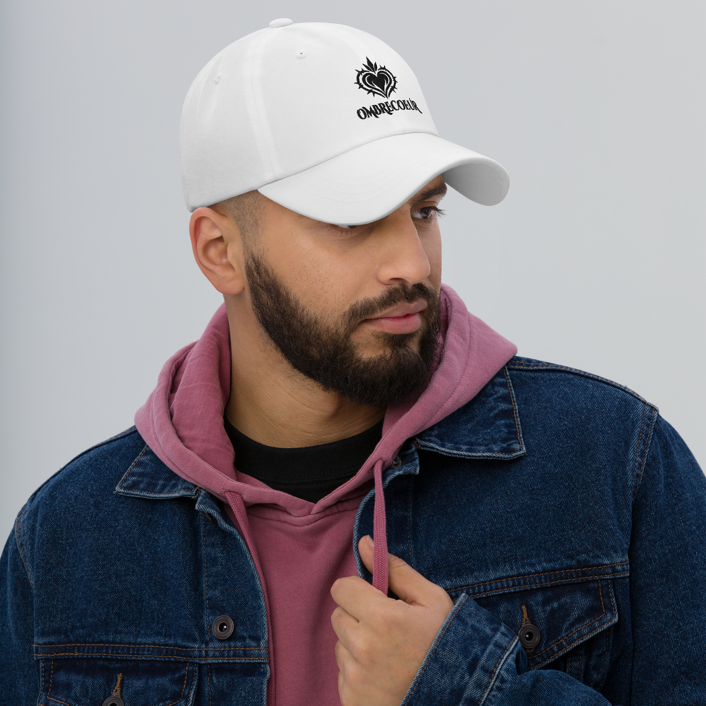 Casquette Signature Logo – Broderie Noire – OmbreCœur